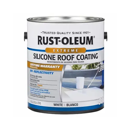 Silicone Roof Coating, White, 1-Gallon