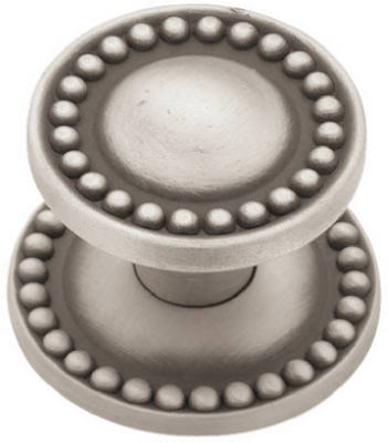 Liberty Hardware PBF800Y-BSP-CP Satin Pewter Beaded Cabinet Knob