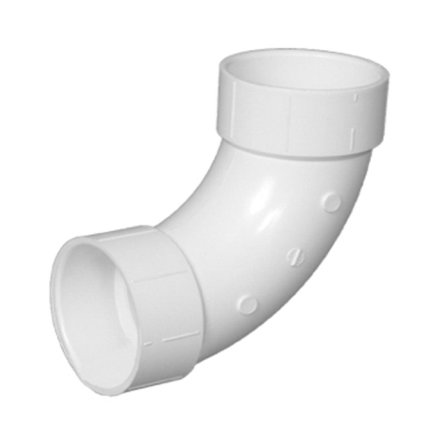 Schedule 40 DWV PVC Long Sweep 90-Degree Elbow, 3-In.