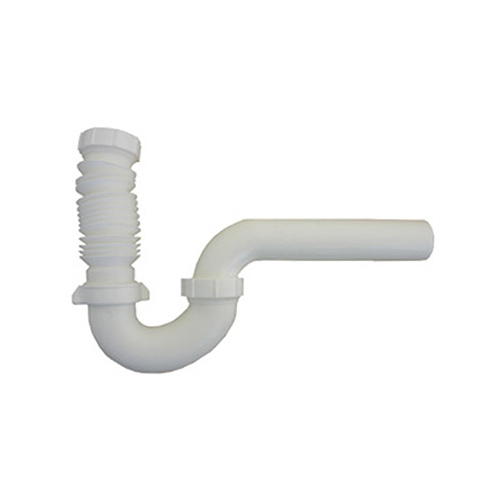 P-Trap, Flexible White PVC. 1-1/4 Or 1-1/2-In. O.D