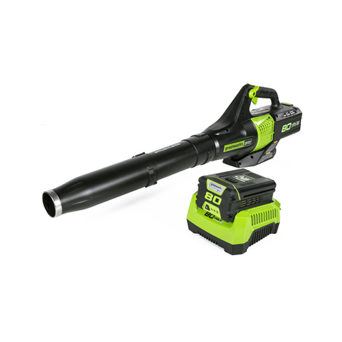 Cordless 80-Volt Axial Leaf Blower, 145-MPH/580 CFM, 2.0Ah, Battery & Charger