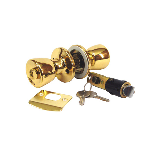 US Hardware D099B Entrance Lockset, Brass, Brass