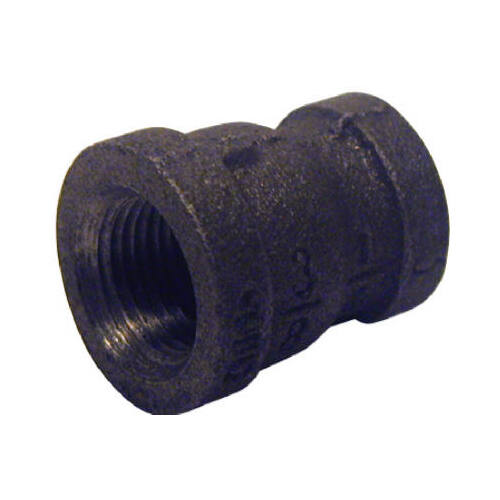 Pipe Fitting, Black Coupling, 3/4 x 3/8-In.