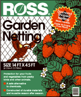 Easy Gardener 15720 Garden Netting, 3/4-In. Diamond/Black Mesh, 14 x 45-Ft.