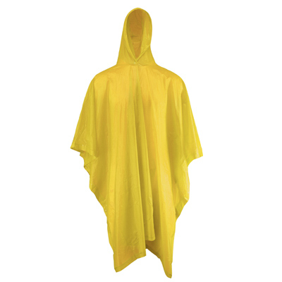 Safety Works 49106/Y Yellow Poncho, PVC, 50-In. x 80-In.