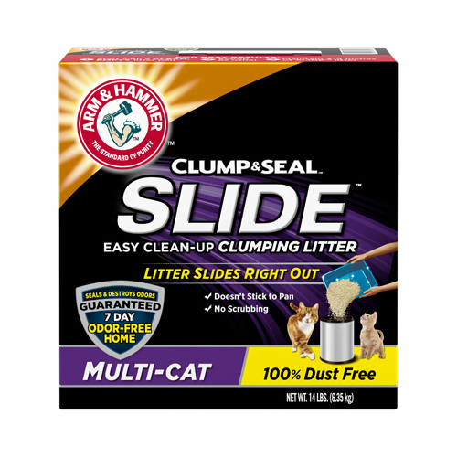 Slide Clump Cat Litter, 14-Lbs.