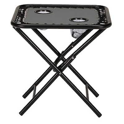 WOODARD, LLC RXTV-1921-FT-G Sunny Isles Folding Side Table for Zero Gravity Chair, 2 Cup Holders, Graphite Gray