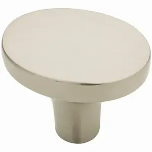 Mila 1-1/4 in. (32mm) Satin Nickel Oval Cabinet Knob