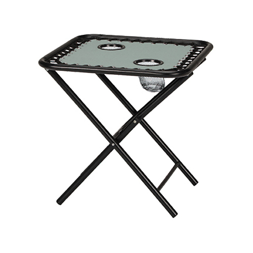 WOODARD, LLC RXTV-1921-FT-S Sunny Isles Folding Side Table for Zero Gravity Chair, 2 Cup Holders, Seafoam Green