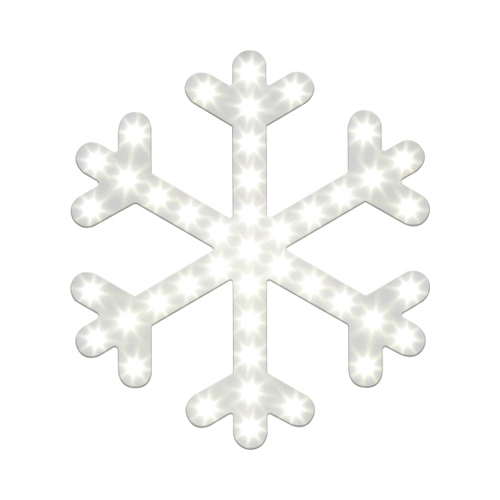 LEDUP MANUFACTURING GROUP LTD HGISF12PW Outdoor Dcor Snowflake, Super Bright LED Lights, 12-In.
