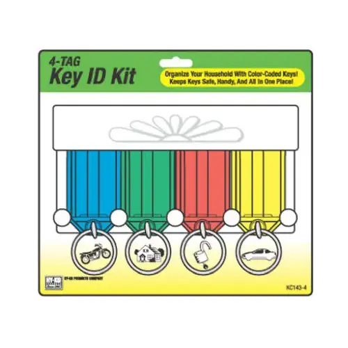 Key Identification Tag Kit, Plastic