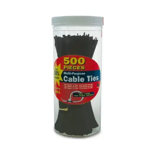 GB 71111 UV-resistant Cable Tie pack of 500 Black