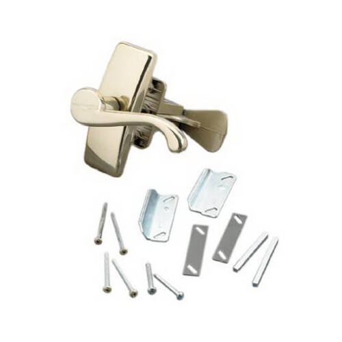Lever Latch Set, Brass, 3/4 to 2 in Thick Door