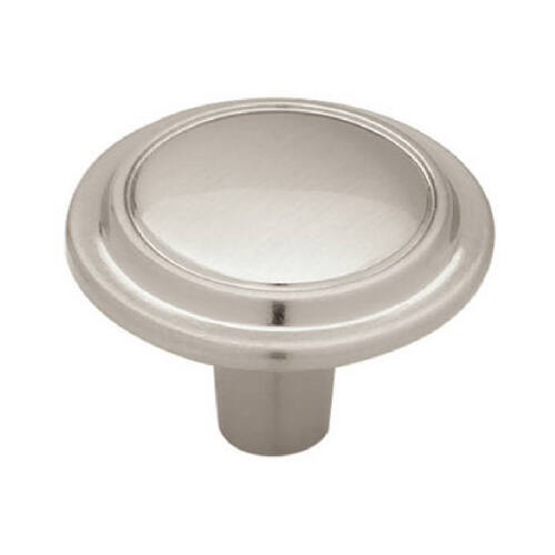 Top Ring Cabinet Knob, Brushed Satin Nickel, 1.25-In. Round