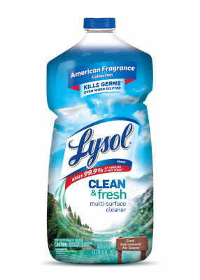 LYSOL 1920078630 Cleaner, 40 oz Bottle, Liquid, Characteristic, Green