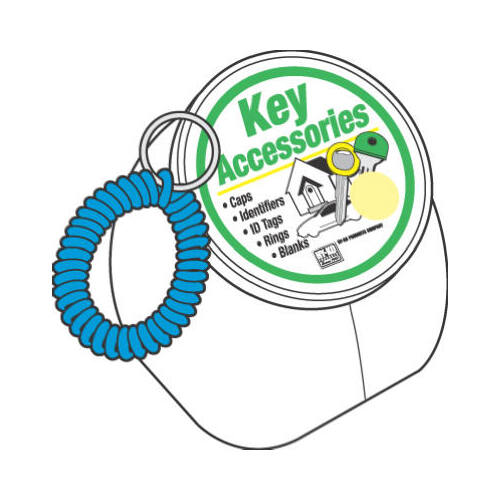 Wrist Coil Key Ring With Split Ring - pack of 50