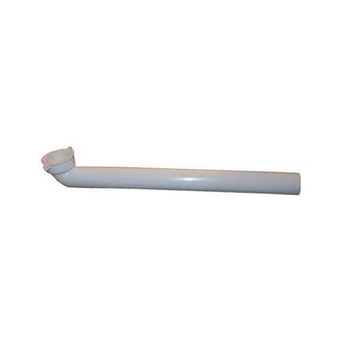 Waste Arm, White Plastic, 1-1/2 O.D. x 15 In.