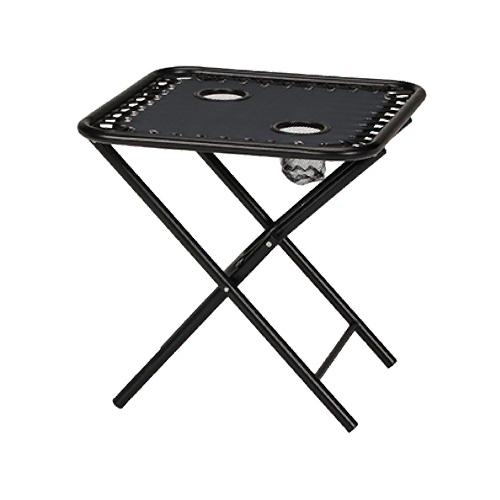 WOODARD, LLC RXTV-1921-FT-N Sunny Isles Folding Side Table for Zero Gravity Chair, 2 Cup Holders, Navy Blue