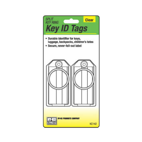 Key Identification Tag, Plastic - pack of 2