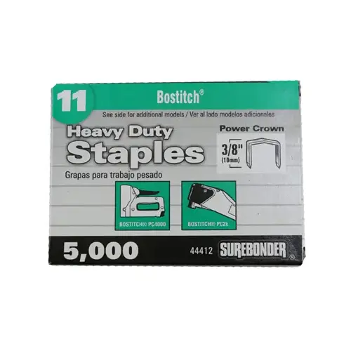 Superbonder Heavy-Duty Staples, #11, 3/8 In., 5 - pack of 5000