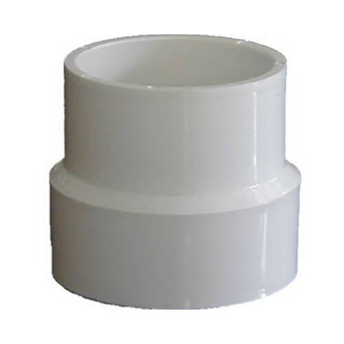 PVC Pipe Sewer & Drain Adapter Coupling, 4-In.