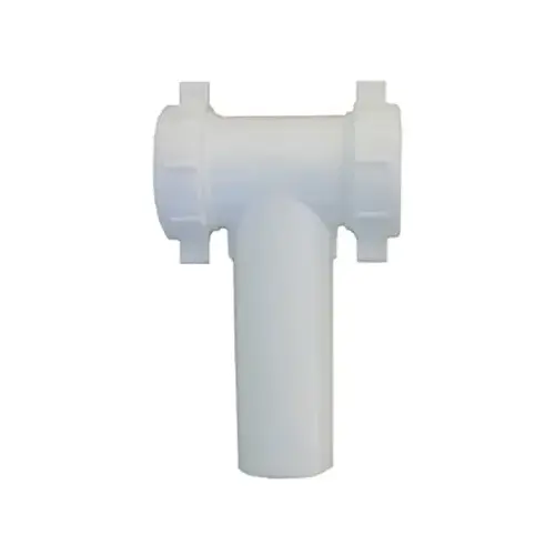 PVC Pipe Fitting, Lavatory/Kitchen Drain Tee, White, 1.5-In. OD Tube x 1.5-In. OD Tube