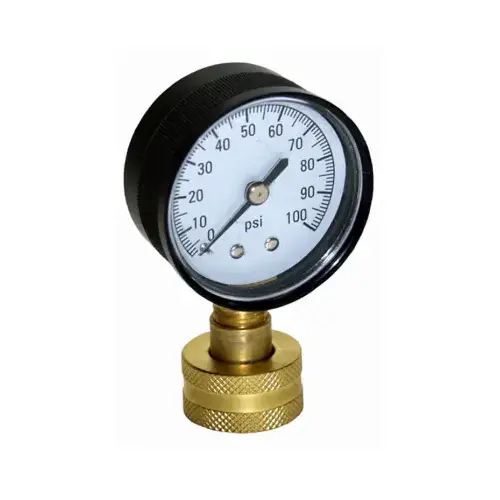 Water Source WSPHG100 Pressure Gauge, 3/4 in Connection, Female, 2 in Dial, 0 to 100 psi