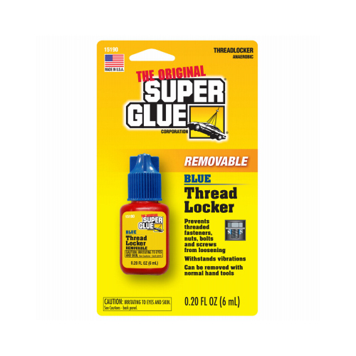 SUPER GLUE CORP/PACER TECH 11710103 Removable Thread Locker, Blue, 6-ml