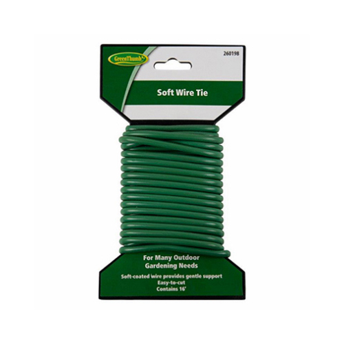 Plant Wire Tie, Light-Duty, Soft Coated Wire, 16-Ft.