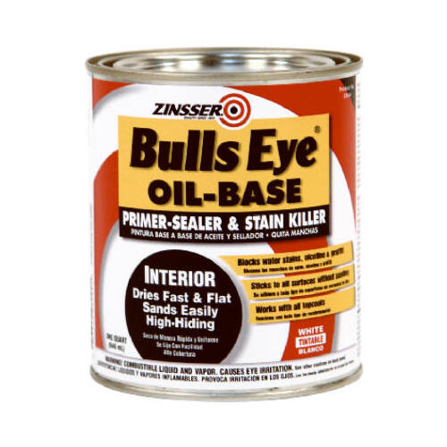 Zinsser 03544 Bulls Eye Oil-Based Primer/Sealer & Stain Killer, 1-Qt.