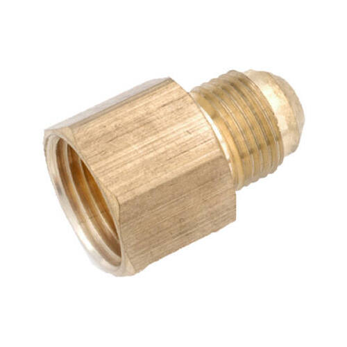 Anderson Metals 54746-1508 Pipe Coupler, 15/16 x 1/2 in, Flare x FIP, Brass