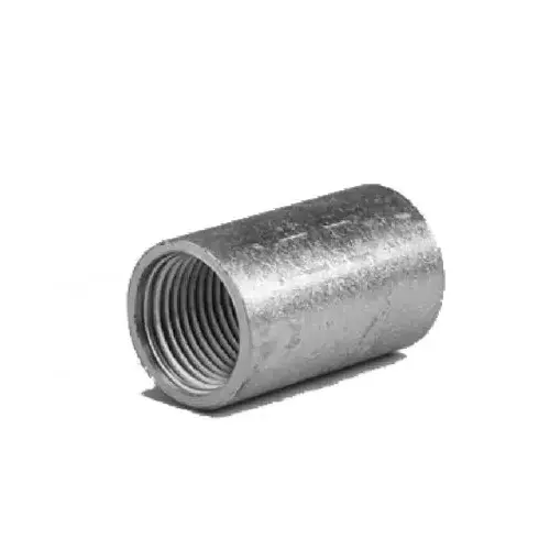 Rigid Conduit Coupling, 1/2 in Threaded, 1.01 in OD, Steel, Galvanized