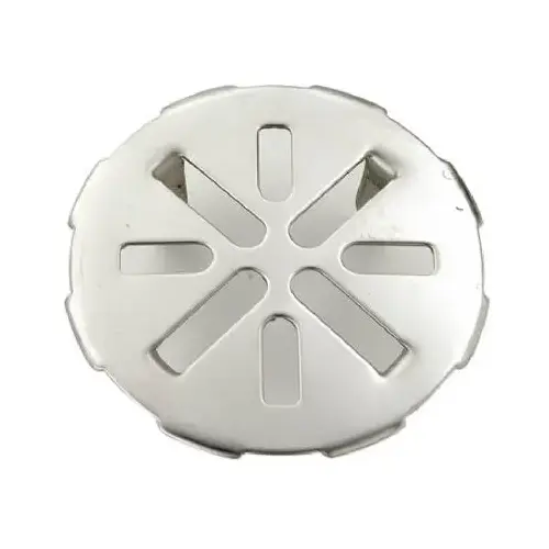 Drain Cover, Snap In, Stainless Steel, 3-In.