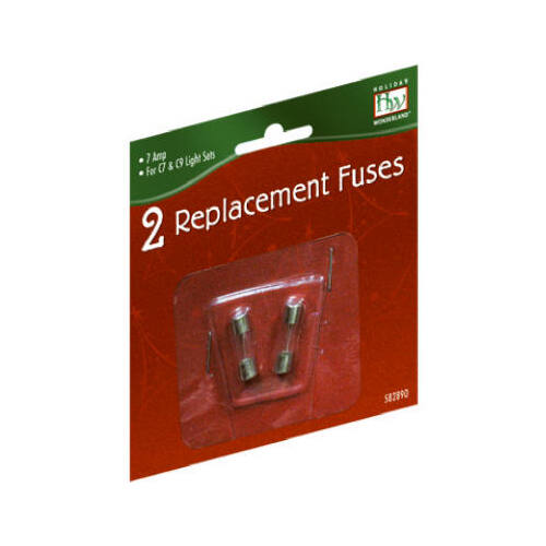 Replacement Fuse, For Old Christmas C7 & C9 Light Set, 7-Amp Pair