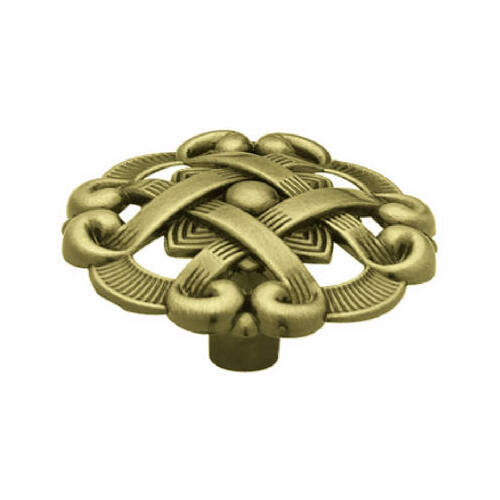 Liberty Hardware P77200H-AB-C7 Weave Round Cabinet Knob, Antique Brass, 1-1/2-In.