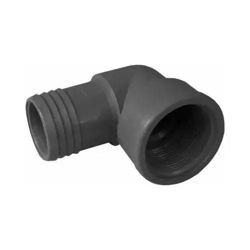 Pipe Fitting, Poly FPT Insert Elbow, 1-1/2-In.