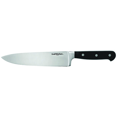 Robinson Home 80030 Chef Knife, Bevel Edge, Triple Rivet, 8-In.