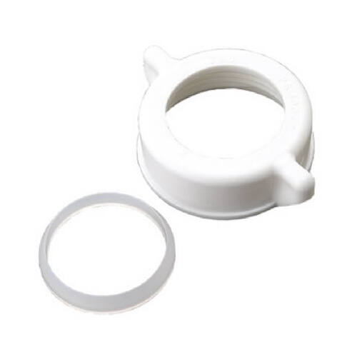 MP WHT Plas Nut/Washer - pack of 5