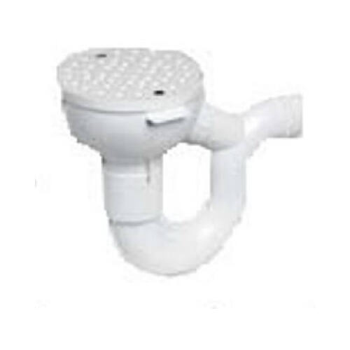 Floor Drain, PVC Body, White