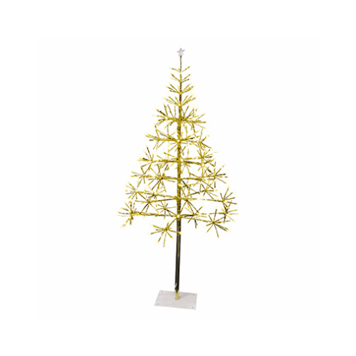 Holiday Bright Lights LEDBTR35GWWTW LED Light Burst Gold Tree, Warm White with Twinkle, 42-In.