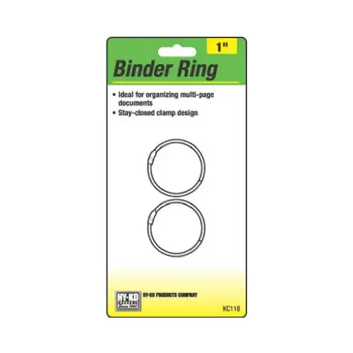 Binder Ring, 1-I - 2 per pack x5 packs