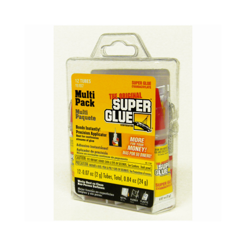 SUPER GLUE CORP/PACER TECH 11710097-XCP6 Instant Super Glue, 2-gm  pack of 72