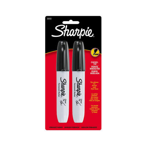 Permanent Marker, Chisel Lead/Tip, Large Lead/Tip, Black Lead/Tip Pair