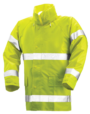 Tingley J53122.XL High-Visibility Jacket, Lime Yellow PVC/Polyester, XL