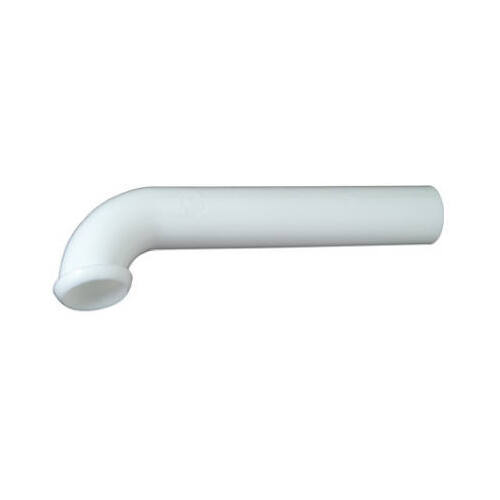 Kitchen Drain Wall Tube, White Plastic, 1-1/2 x 7-In.