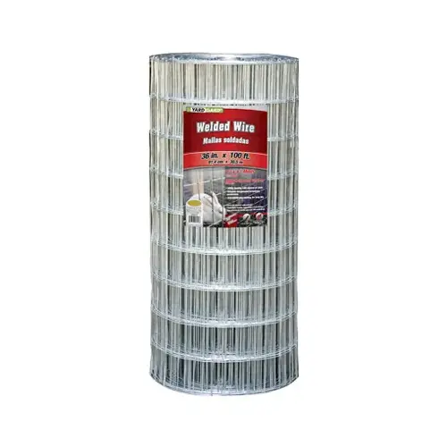 Galvanized Welded Wire Fence, 4 x 2-In. Mesh, 36-In. x 100-Ft.