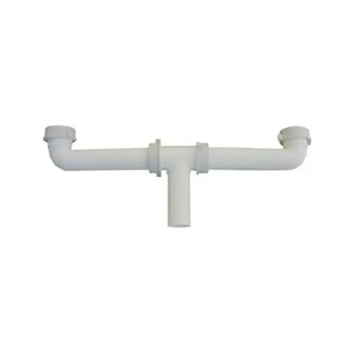 Kitchen Sink Outlet Drain, Center, White Plastic, 1.5 O.D. x 16-In. - pack of 4