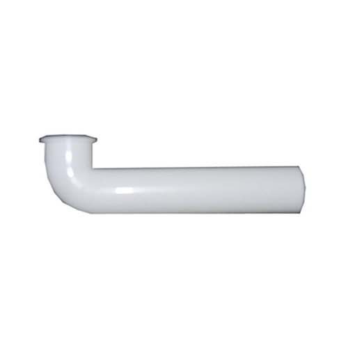 Flanged Ell, White PVC, 1-1/2 x 15-In.