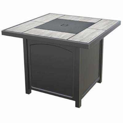 Four Seasons Courtyard SRGF11625 Gas Fire Pit, Square, Aluminum & Steel, Coverts to Table, 32-In.