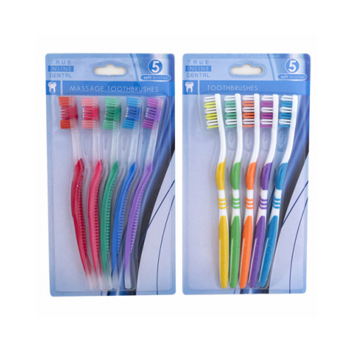 Regent Products G14723 Adult Toothbrushes, Assorted Colors  pack of 5
